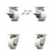 Service Caster 4 Inch Kingpinless Nylon Wheel Caster Swivel Locks 2 Brakes, 4PK SCC-KP30S420-NYR-SLB-BSL-2-BSL-2 - alternate 1